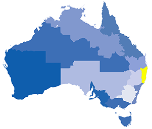 North Coast NSW Australia Map